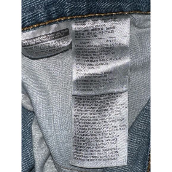 Men’s Levi’s 559 Light Wash Distressed Straight  Blue Jeans Denim Size 34X30 - Picture 5 of 8